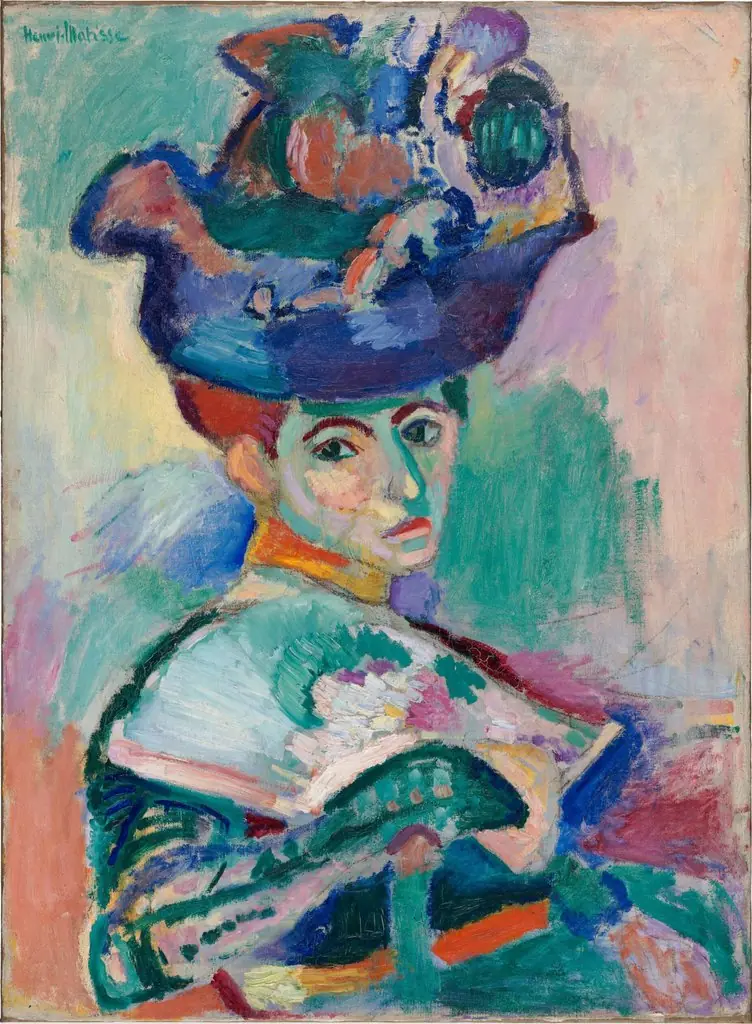Woman with a hat, by Henri Matisse, 1905