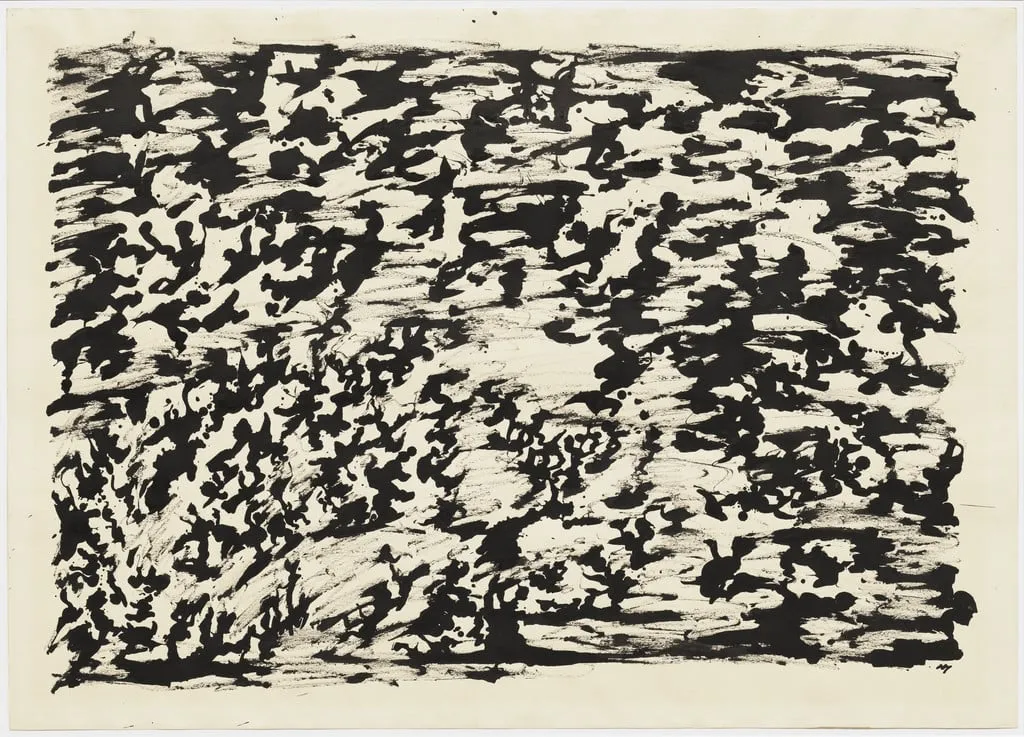 Untitled, by Henri Michaux, ink, 1961