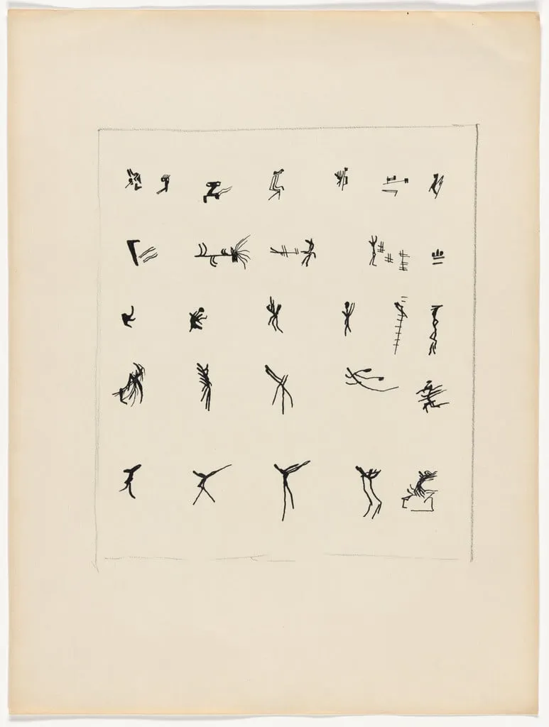 Untitled, by Henri Michaux, graphite, 1944