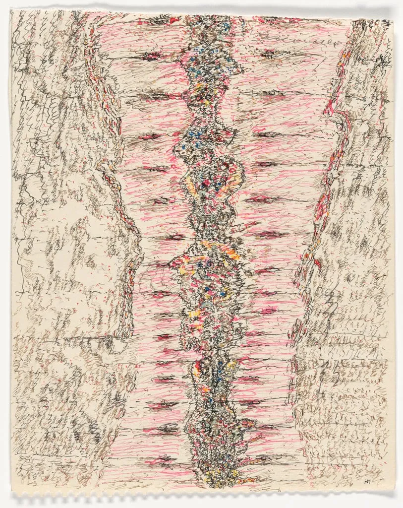 Untitled, by Henri Michaux, ink, 1957