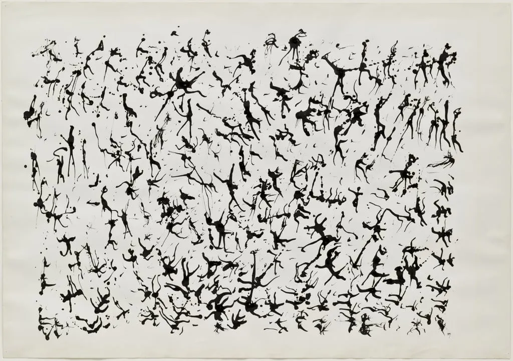 Untitled, by Henri Michaux, ink, 1960