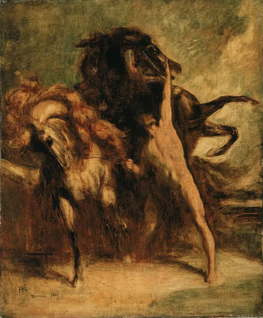 Sketch for Automedon with the Horses of Achilles, by Henri Regnault