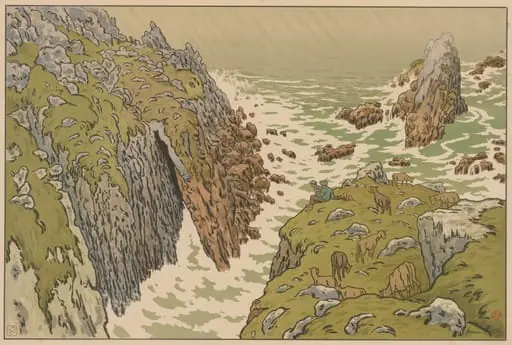Aspects of Nature: The Cliff, by Henri Rivière