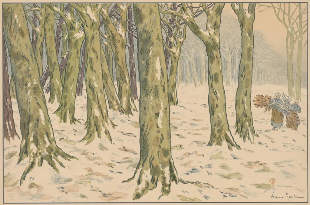 The Woods, Winter, by Henri Rivière, 1898