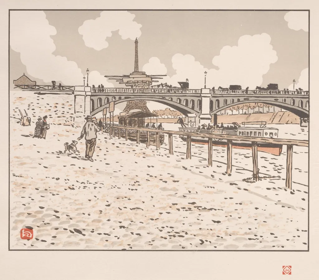 Thirty-Six Views of the Eiffel Tower: From the Grenelle Bridge, by Henri Rivière, 1902
