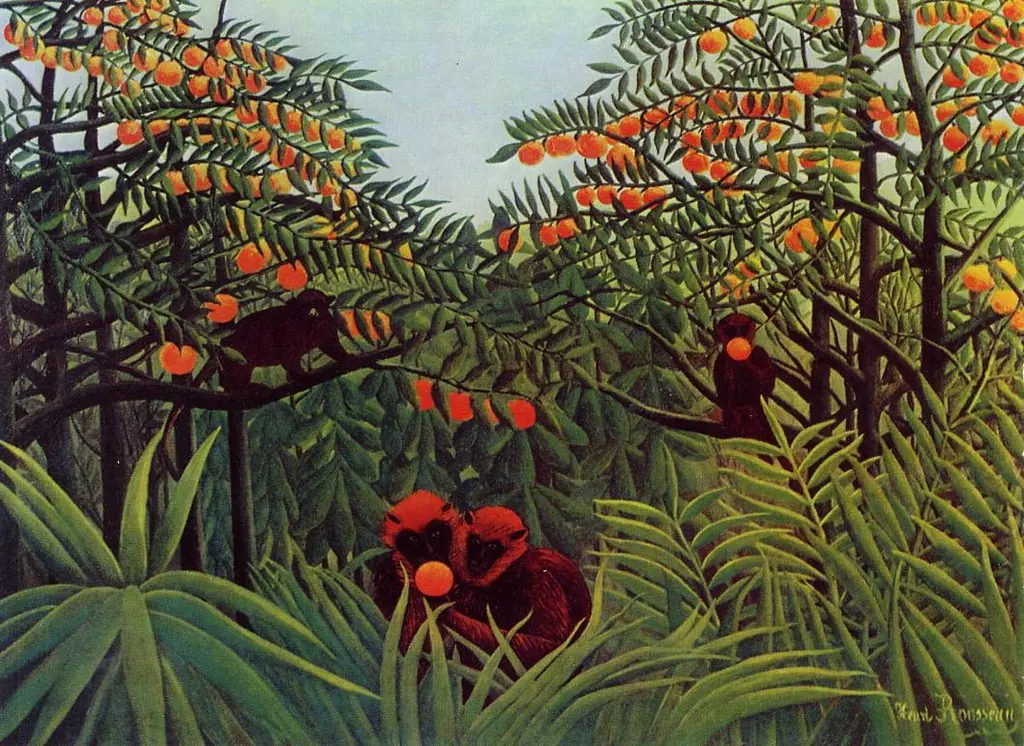 Apes in the Orange Grove, by Henri Rousseau