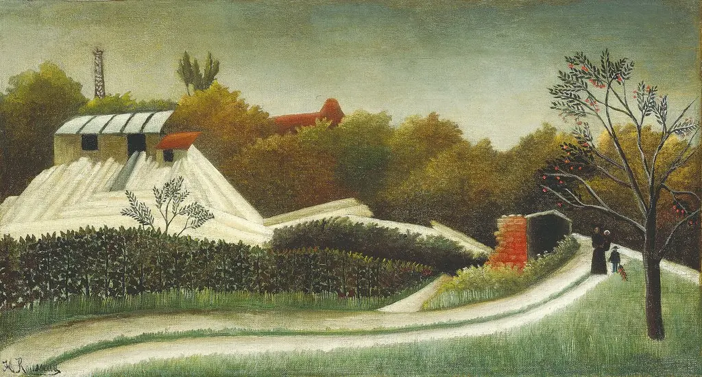 Sawmill, Outskirts of Paris, by Henri Rousseau