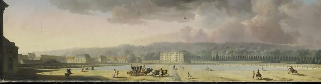 View of a Palace in a Hilly Landscape, by Henri Salembier