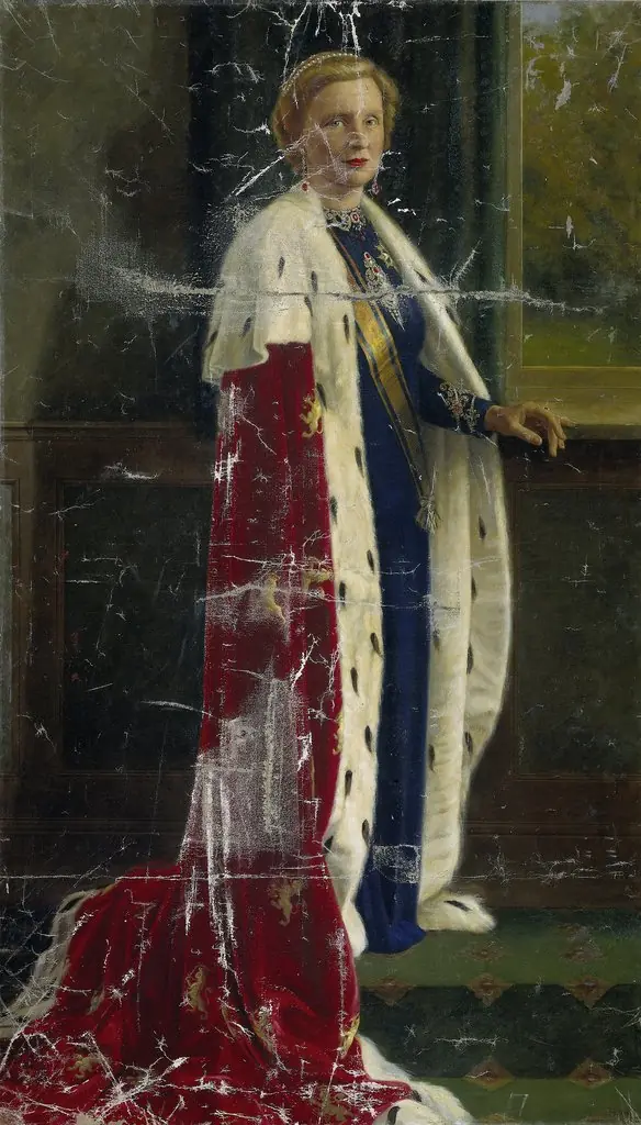 Queen Juliana of the Netherlands in Her Coronation Robes, by Henricus Rol