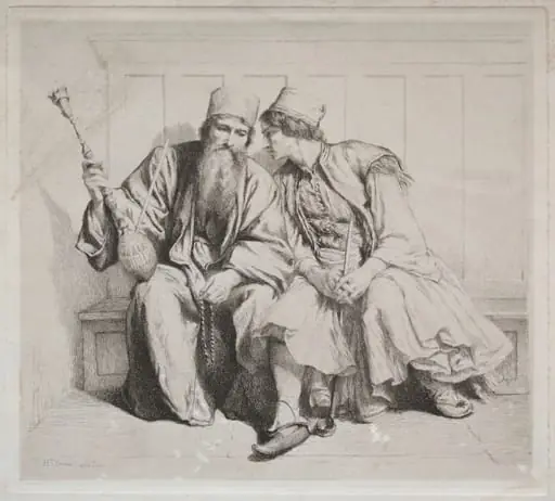 Young Greek Man in Conversation with a Priest, by Henriette Browne