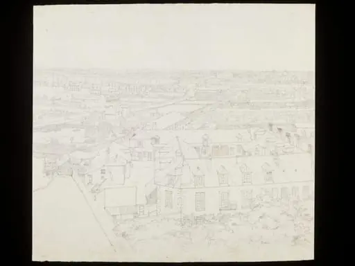Preparatory study for a panorama of Paris from the Seine, by Henry Aston Barker