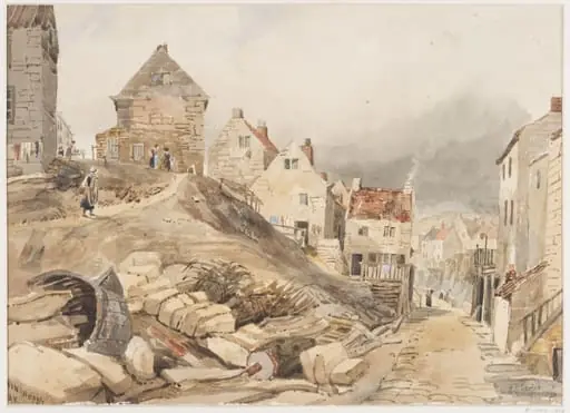 Street Scene, Robin Hood's Bay, by Henry Barlow Carter
