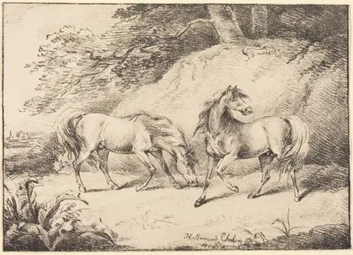 Wild Horses, by Henry Bernard Chalon
