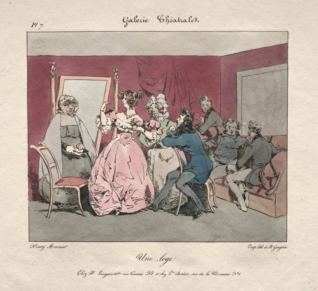 A Loge, by Henry Bonaventure Monnier, 1829