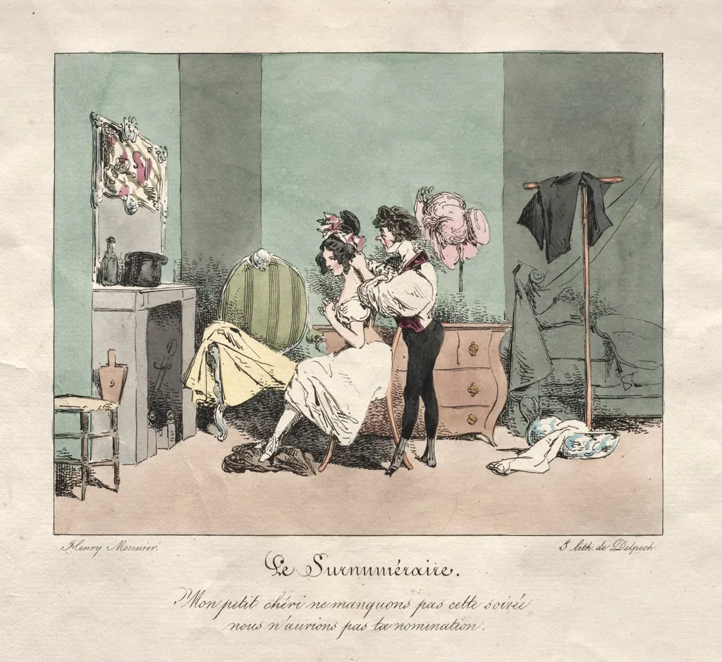 Administrative Customs: Supernumerary, by Henry Bonaventure Monnier, 1804