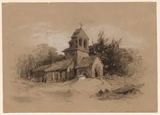 Church in a Landscape, by Henry Bright