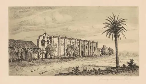 Mission San Gabriel Arcángel, by Henry Chapman Ford