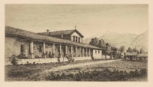 Mission San Luis Obispo, by Henry Chapman Ford