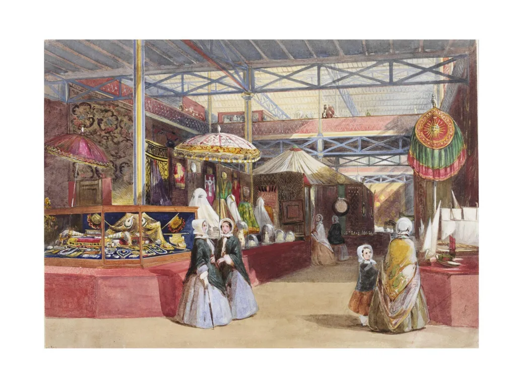 The Indian Court and Jewels, by Henry Clarke Pidgeon, watercolor, 1851