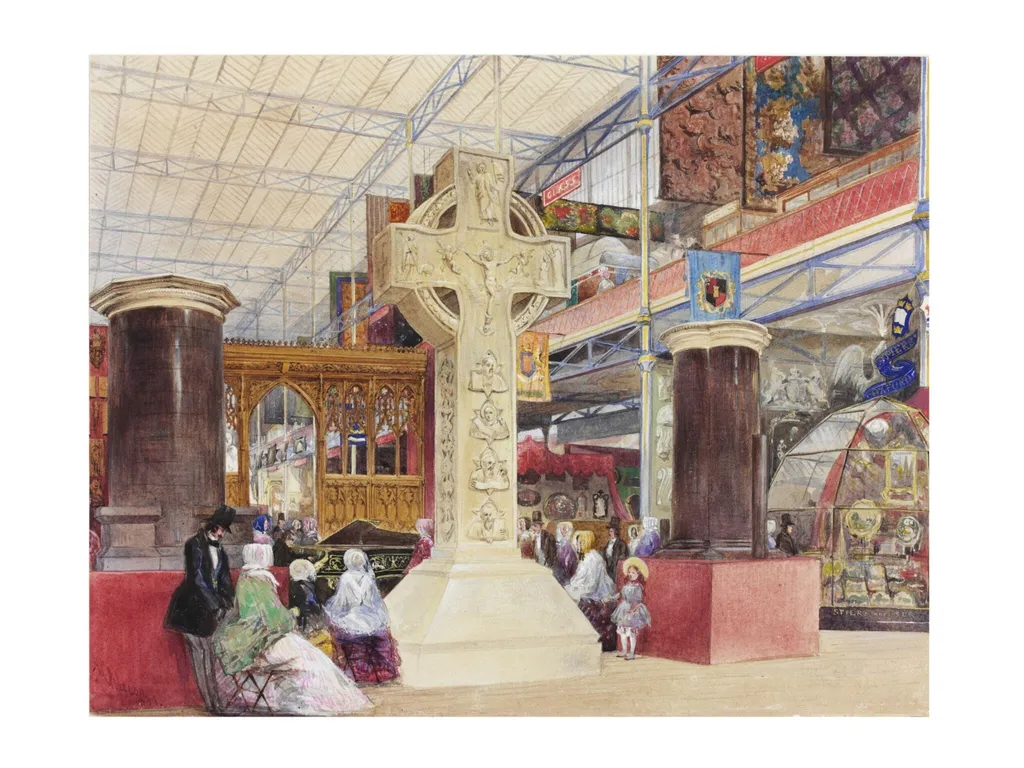 View in the West Nave, by Henry Clarke Pidgeon, watercolor, 1851