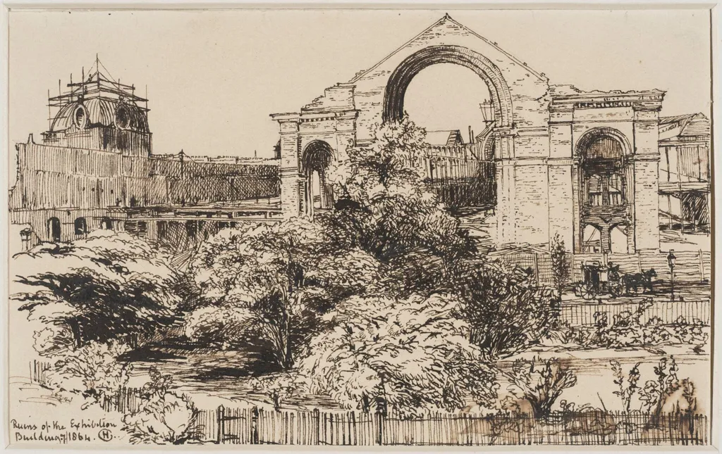 Ruins of the Exhibition building of 1862, by Henry Cole, 1864