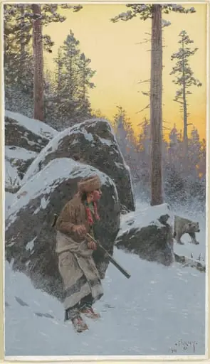 The Indian Bear Hunter, by Henry Farny