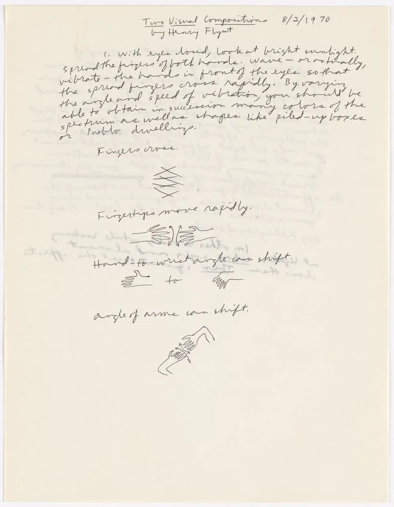 Untitled, by Henry Flynt, 1970