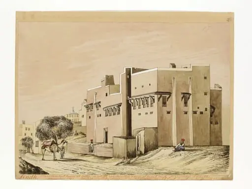 Exterior of the traveller's rest house, formerly the East India Company's Factory, Tatta, by Henry Francis Ainslie