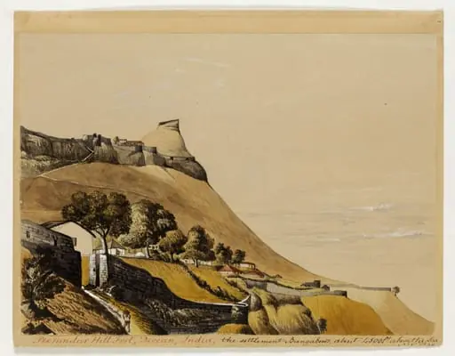 Poorundur Hill Fort, by Henry Francis Ainslie