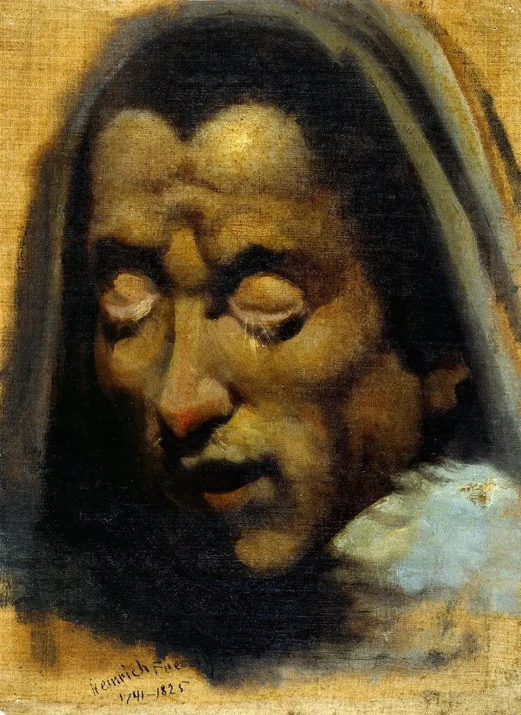 Head of a Damned Soul from Dante's "Inferno," (verso), by Henry Fuseli