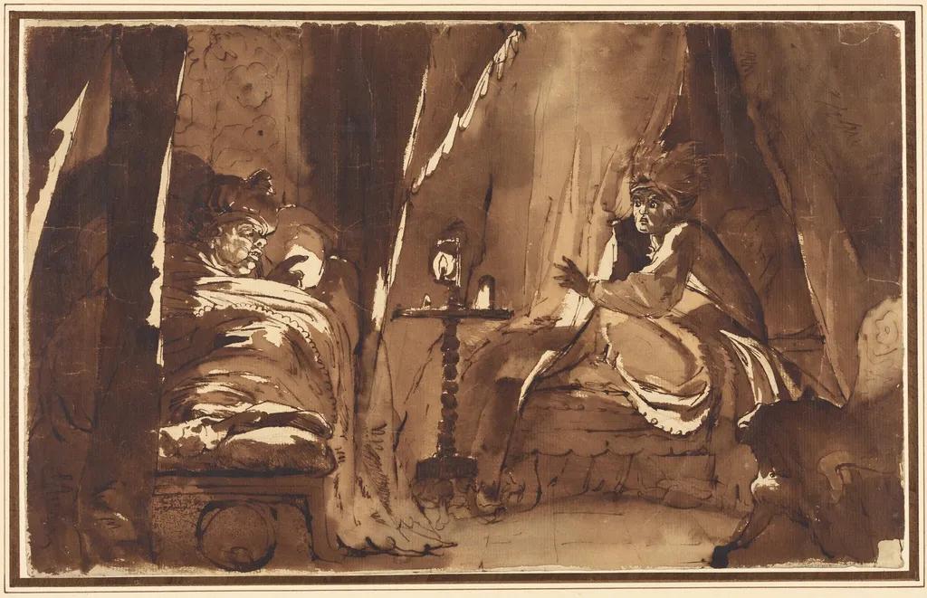 Midnight, by Henry Fuseli, ink, 1765
