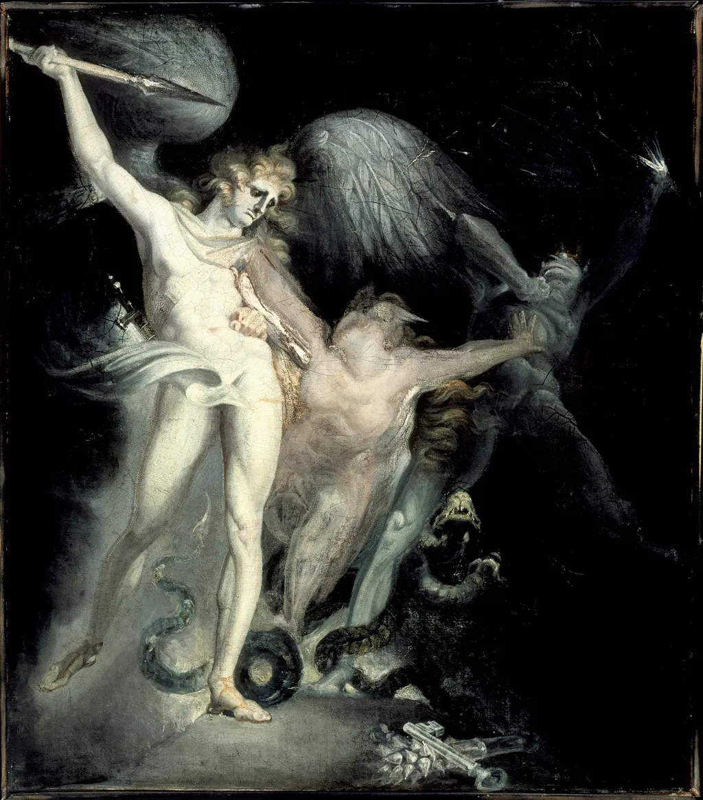 Satan and Death with Sin Intervening, by Henry Fuseli, unspecified, 1800