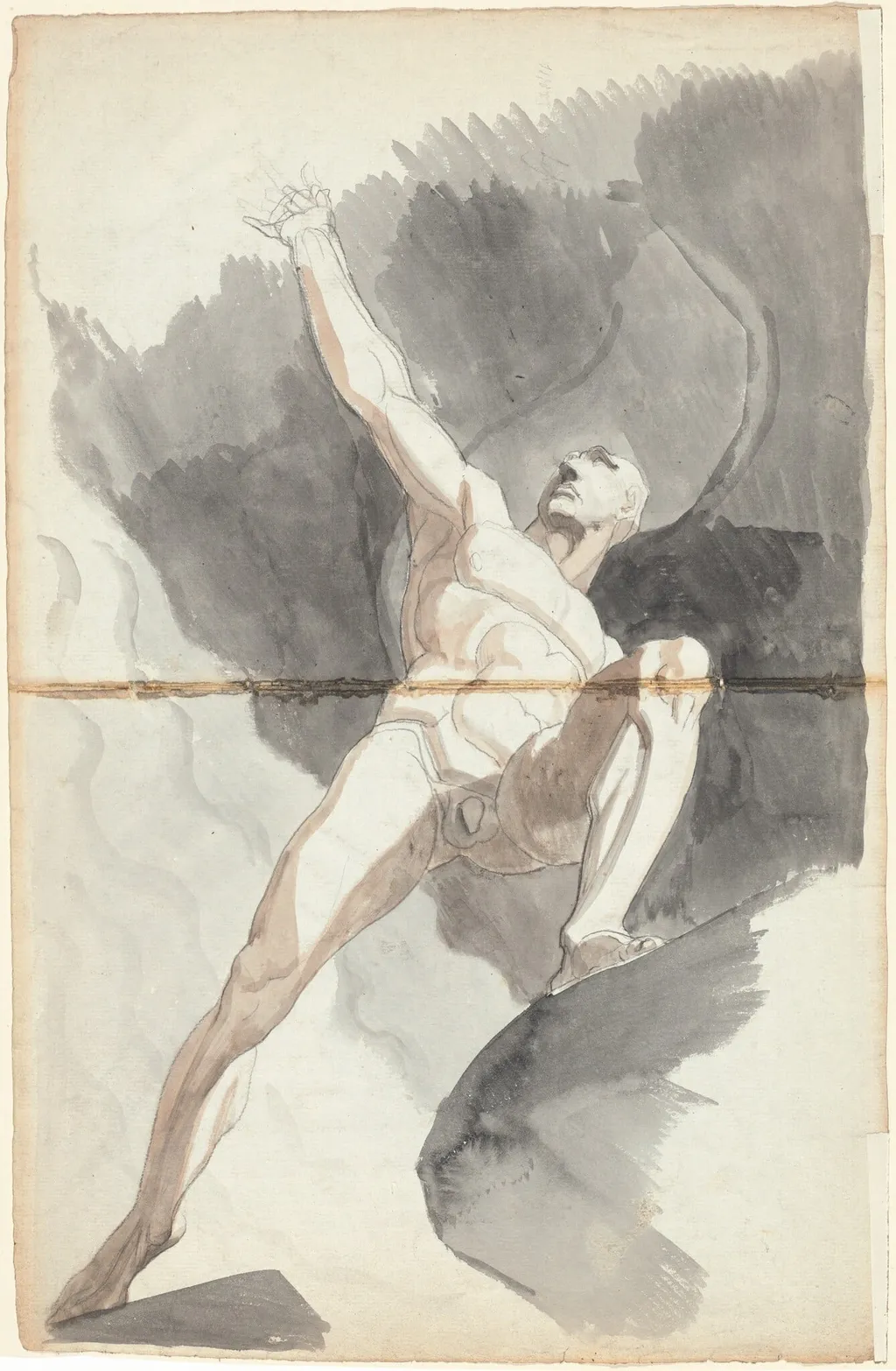 Satan Defying the Powers of Heaven, by Henry Fuseli, chalk, 1794