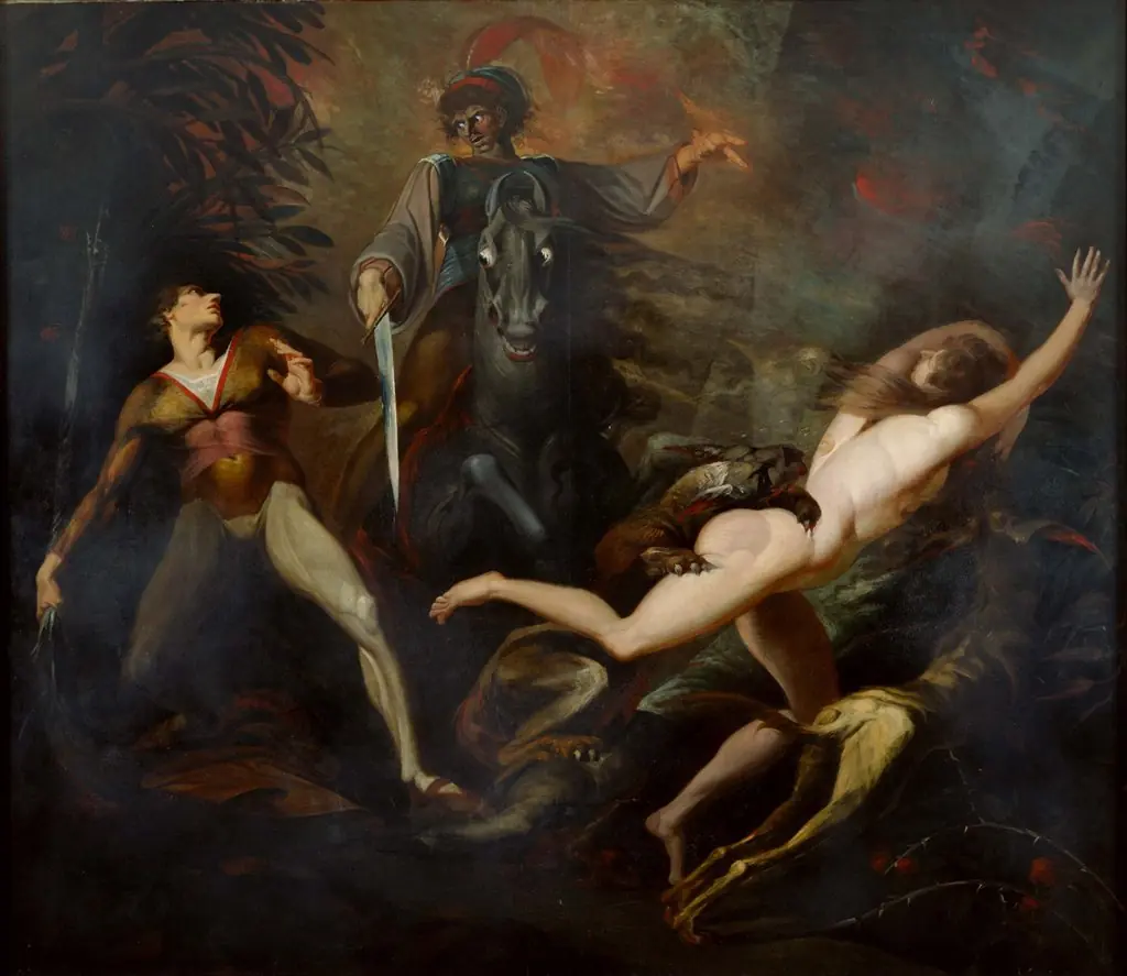 Theodore Meets in the Wood the Spectre of His Ancestor Guido Cavalcanti, by Henry Fuseli