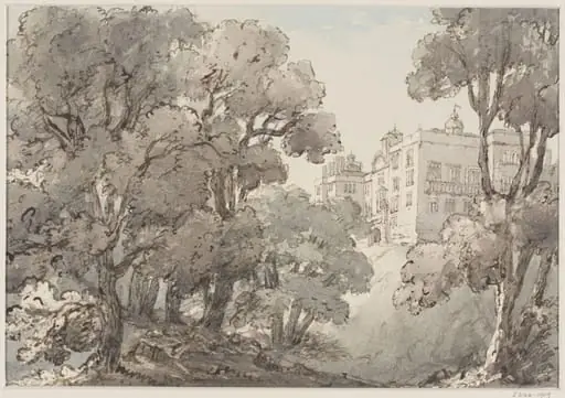 Beaudesert Park, near Lichfield, by Henry Harris Lines
