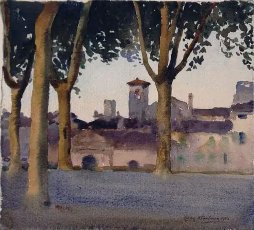 On the Walls, Lucca, by Henry Herbert Bulman