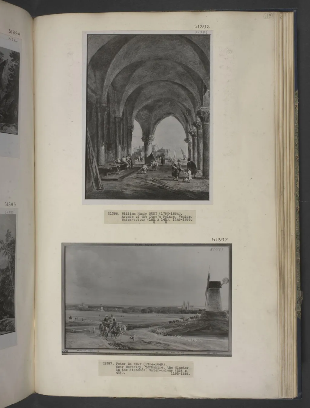 Arcade, Doge's Palace, Venice, by Henry Hunt, watercolor, 1815