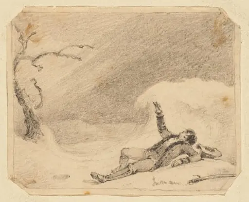 Man in Snow, by Henry Inman