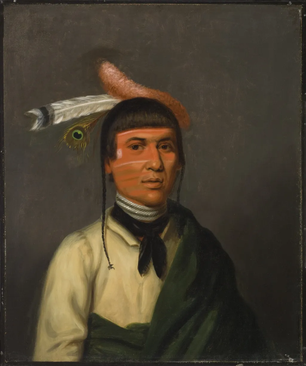 No-Tin (Wind), a Chippewa Chief, by Henry Inman, oil, 1832