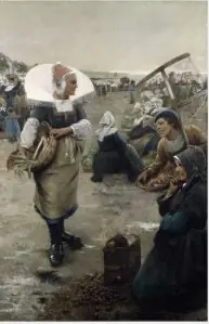 Market Day, Finistère, by Henry Jones Thaddeus