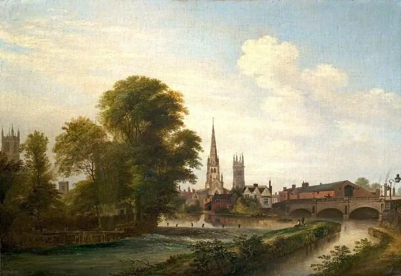 Junction of River and Canal, Derby, by Henry Lark Pratt