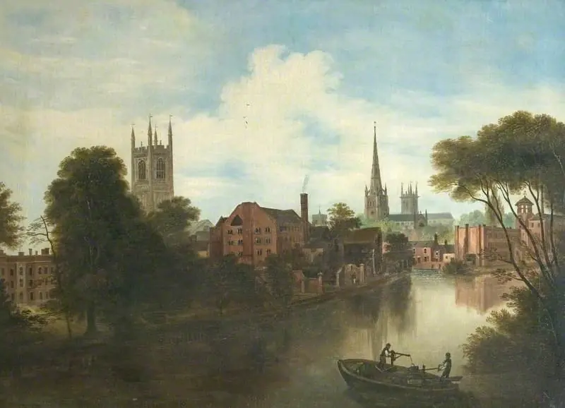 View of Derby, Showing the Derwent, by Henry Lark Pratt