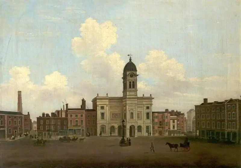 View of the Market Place, Derby, by Henry Lark Pratt