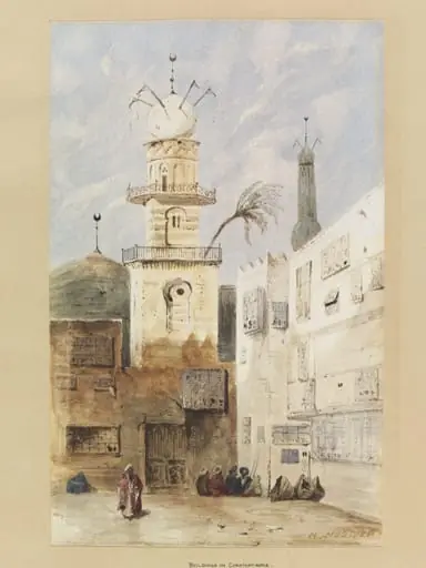 Mosque, possibly in North Africa, by Henry Mogford