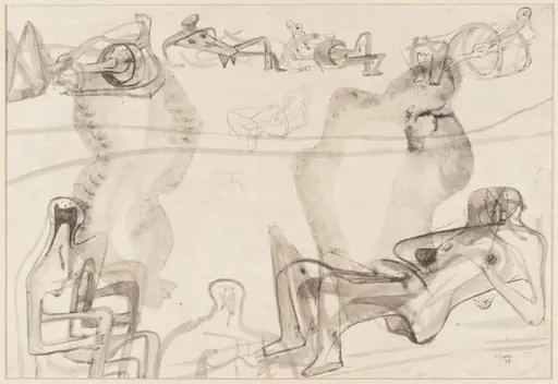 Drawing for Metal Sculpture, by Henry Moore