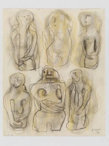 Ideas for Sculpture: Six Half-Figures, by Henry Moore