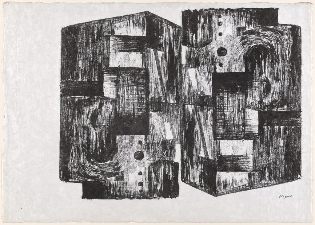 Untitled, by Henry Moore, ink, 1963