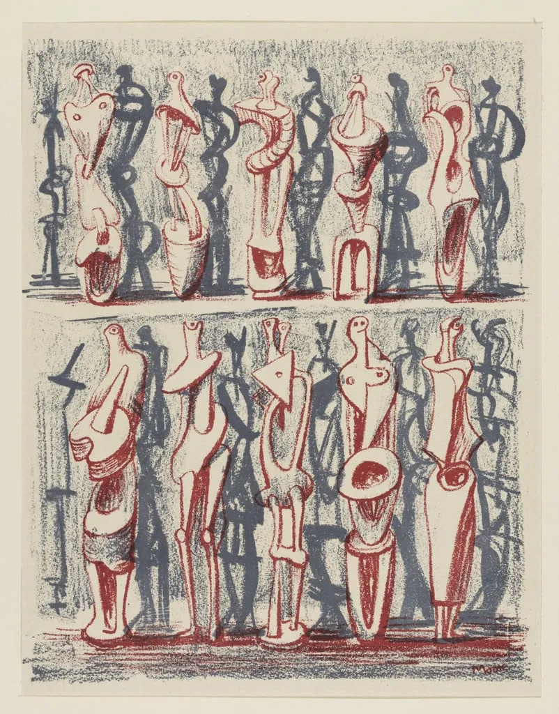 Untitled, by Henry Moore, ink, 1951