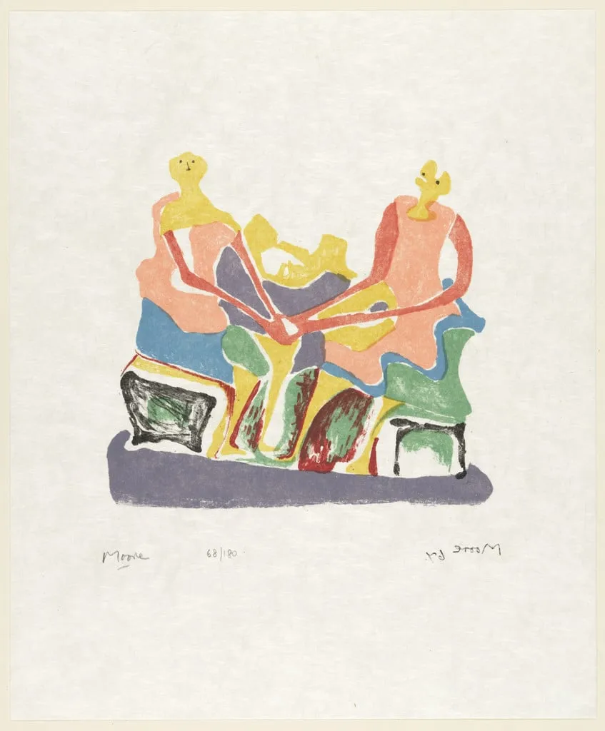 Untitled, by Henry Moore, ink, 1967