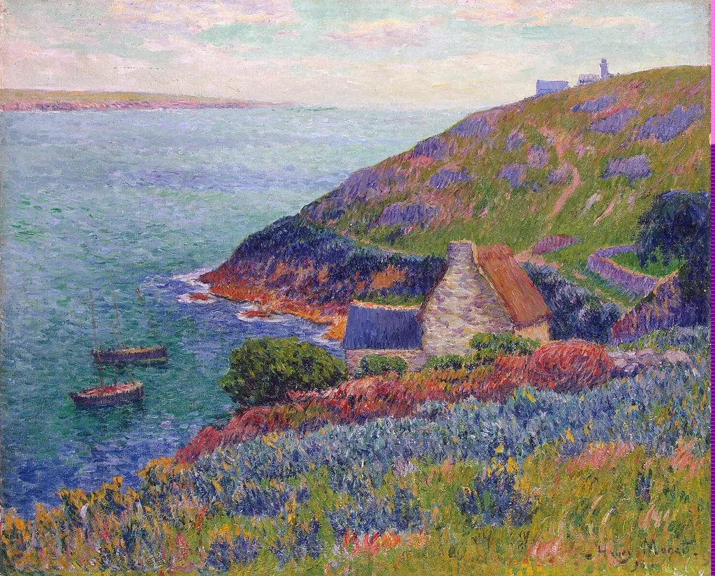 Port Manech, by Henry Moret, oil, 1898